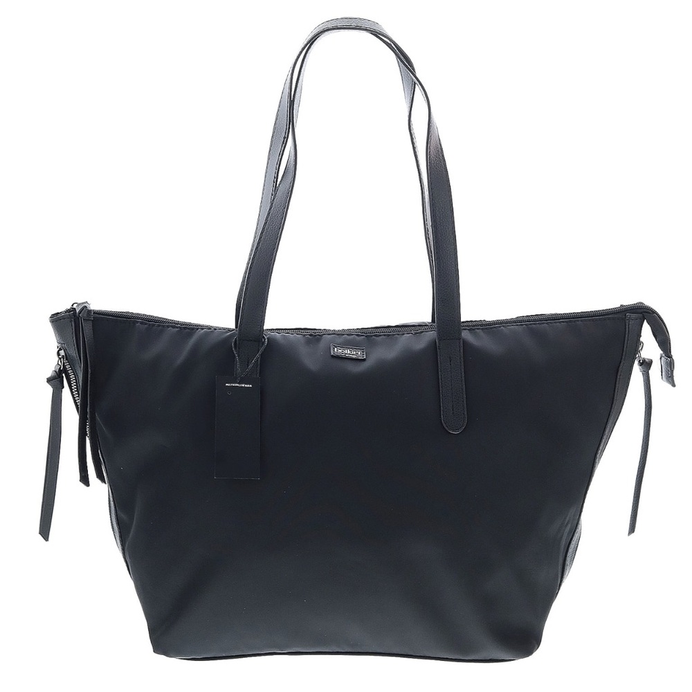 Botkier New York Bond Black Nylon Tote Bag Side Zippers Large New Tags - Picture 2 of 4